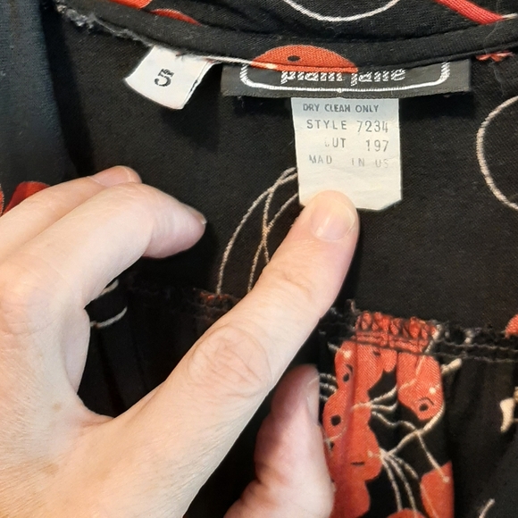 Vintage 70s Cherry 🍒 Wrap Dress 5/XXS - Picture 8 of 12